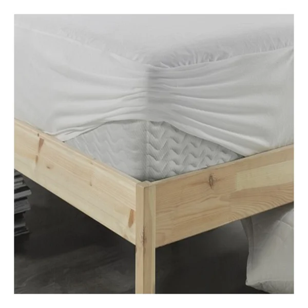 Suvay Pamuklu Fitted Full Kenar Su Sıvı Geçirmez Çarşaf Alez 140 X 200 Çift Kişilik Beyaz Renkli Yatak Koruyucu - 140 X 200 Cm - Görsel 3