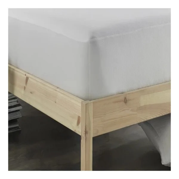 Suvay Pamuklu Fitted Full Kenar Su Sıvı Geçirmez Çarşaf Alez 140 X 200 Çift Kişilik Beyaz Renkli Yatak Koruyucu - 140 X 200 Cm - Görsel 4