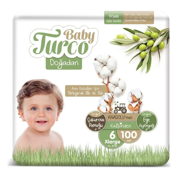Baby Turco Doğadan 4 Numara Maxi 150'li Bebek Bezi - Görsel 10