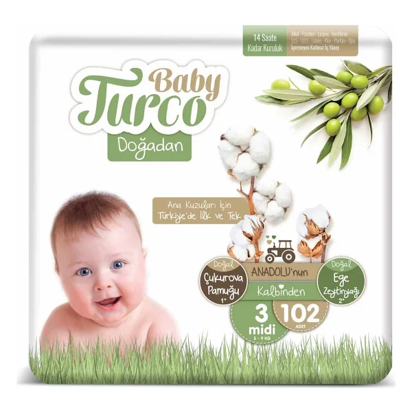 Baby Turco Doğadan 4 Numara Maxi 90'lı Bebek Bezi - Görsel 7