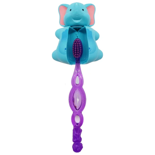 R.O.C.S. Kids 3-7 Yaş Diş Fırçası + Flipper Hijyenik Saklama Kabı Seti Fil Figürlü - Görsel 2