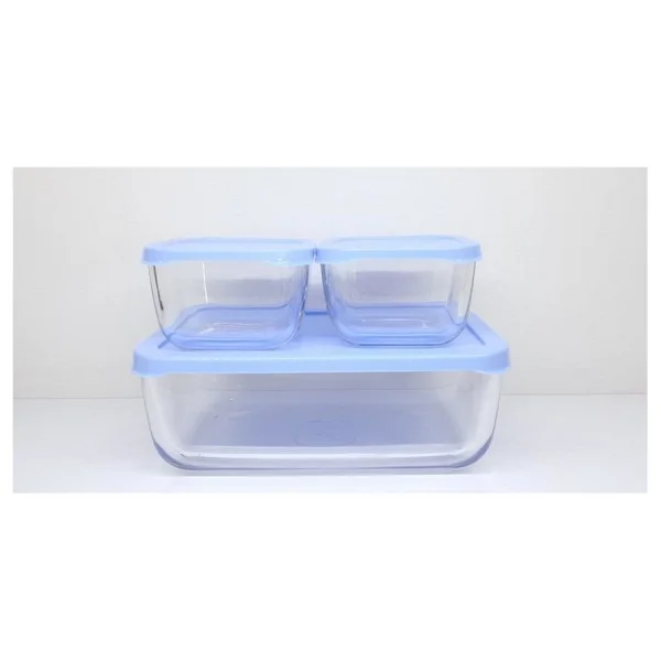 Paşabahçe Snowbox 96881 3'lü Cam Saklama Kabı Seti