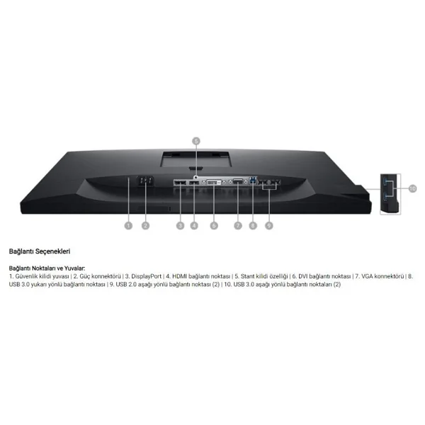 Dell P2421 24.1" 8ms IPS LED Monitör - Görsel 4