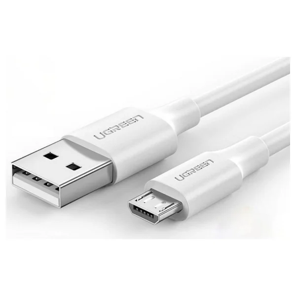 Ugreen Micro USB Data Ve Şarj Kablosu Beyaz 1 M - Görsel 2