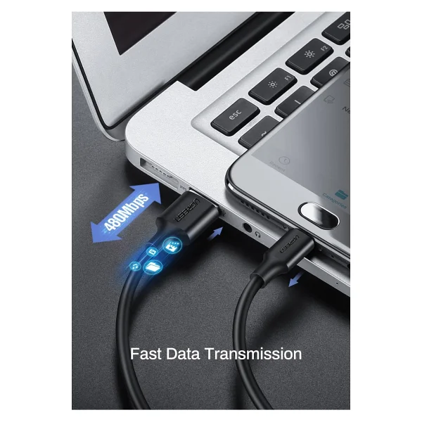Ugreen Micro USB Data Ve Şarj Kablosu Beyaz 1 M - Görsel 4