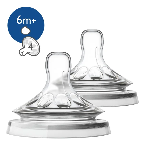 Philips Avent Natural Silikon Malzeme Y Kesim +6 Ay 2li Biberon Emziği Yoğun Akış - Görsel 7