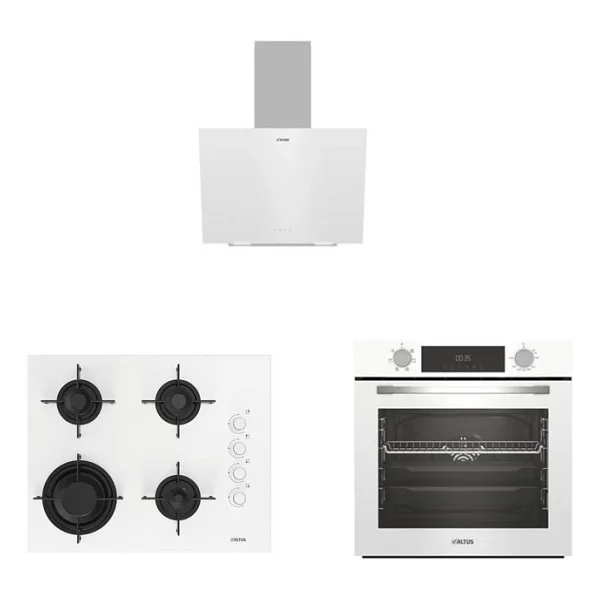 Altus Ala 322 W Fırın 189 Dw Gazlı Ocak 570 W Davlumbaz Beyaz Ankastre Set Yüksek Performans - Görsel 6