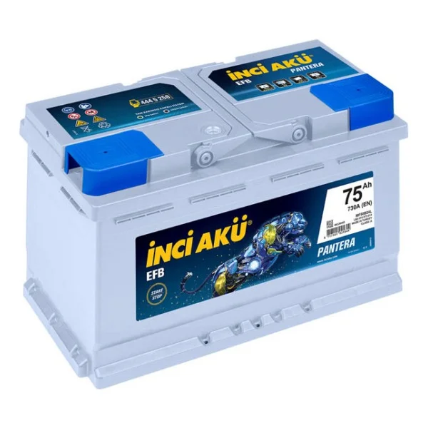 İnci Pantera Start-Stop Efb 12 V 75 Ah 730 Cca Akü - Görsel 2