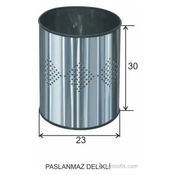 Garanti Metal 1401 Dekoratif Paslanmaz Metal Çöp Kovası (13 Lt) - Görsel 2