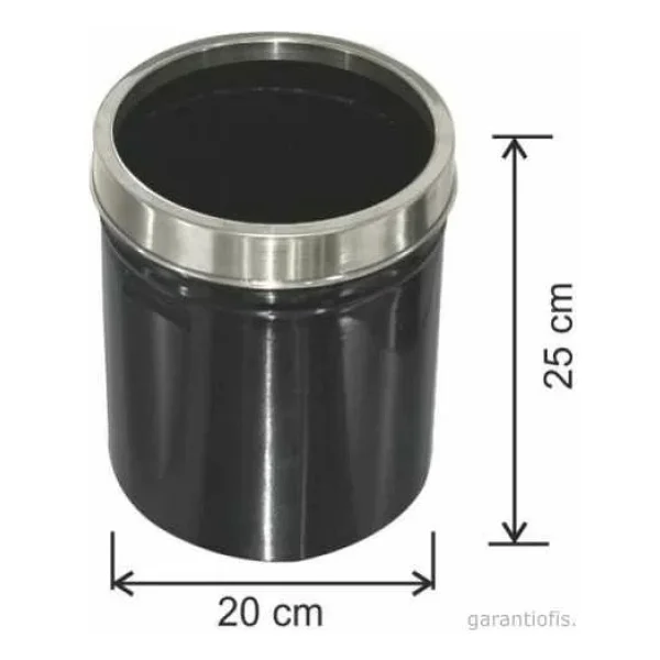 Garanti Metal 1431 Paslanmaz Çemberli Çöp Kovası (8 Litre) - Görsel 2