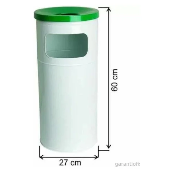 Garanti Metal 1105-BT Boyalı Bahçe Tipi Çöp Kovası (34 Litre) - Görsel 2