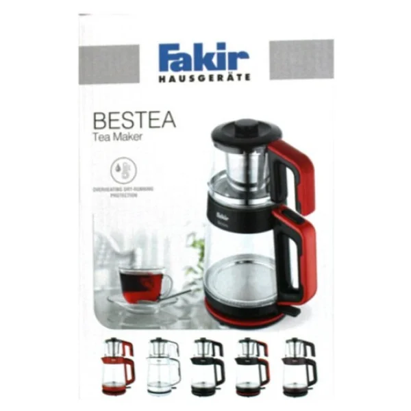 Fakir Bestea Siyah-Kırmızı 1900 W Cam Demlikli Çay Makinesi - Görsel 6