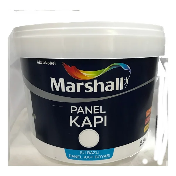 Marshall Su Bazlı Kokusuz Amerikan Panel Kapı Boyası Su Bazlı 2,5 Lt - 6 Parça Boyama Seti - Zeytin Dalı - 2.5 L+ Boyama Seti - Görsel 3