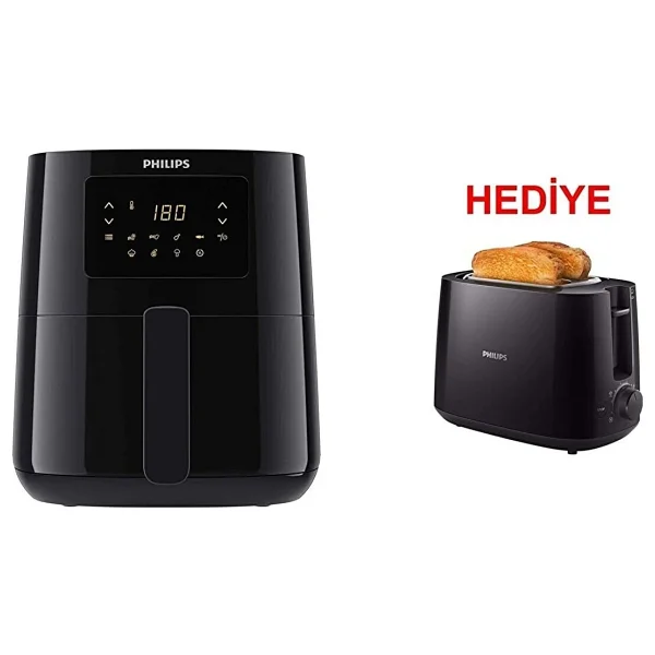 Philips Airfryer L, Yağsız, Sıcak Hava Fritözü + Ekmek Kızartma Makinesi Hediyeli - Görsel 6