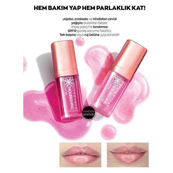 Avon Tinted Lip Balm Renkli Dudak Balmı Plum Ve Avon True Dudak Bakım Yağı Shimmering Petal 7ml 2li Set - Görsel 5
