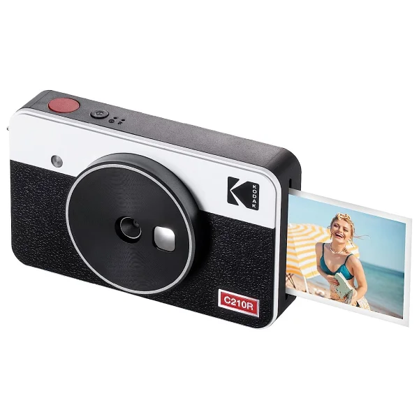 Kodak Mini Shot Combo 2 Retro/C210 Anında Baskı Dijital Fotoğraf Makinesi Beyaz - Görsel 3