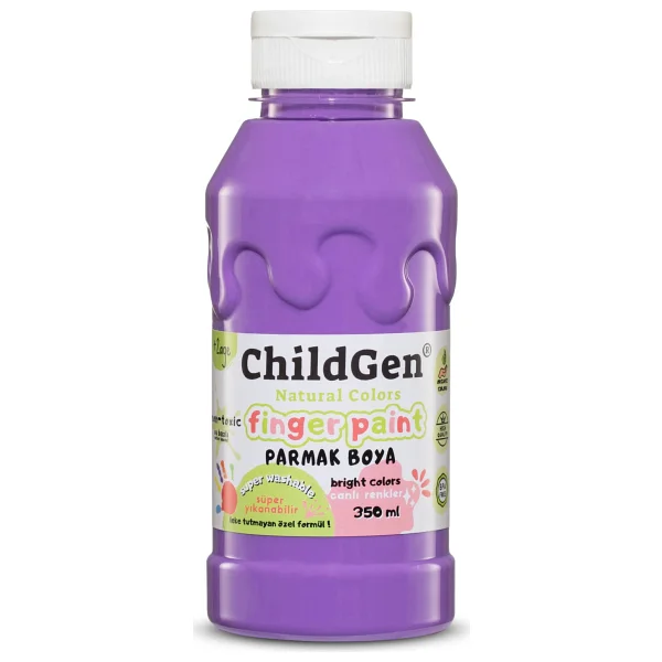 Childgen Süper Yıkanabilir 350 Ml Mor Parmak Boya - Görsel 5