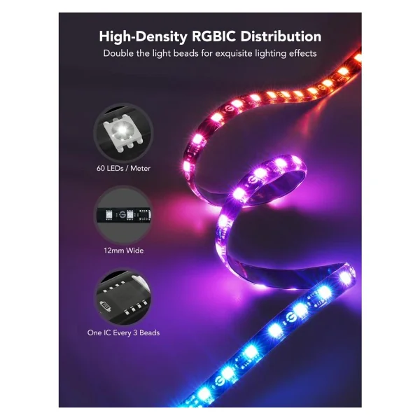 Govee Envisual T2 Rgbıc H605c 55-65 İnç TV Arkası LED Aydınlatma - Görsel 4