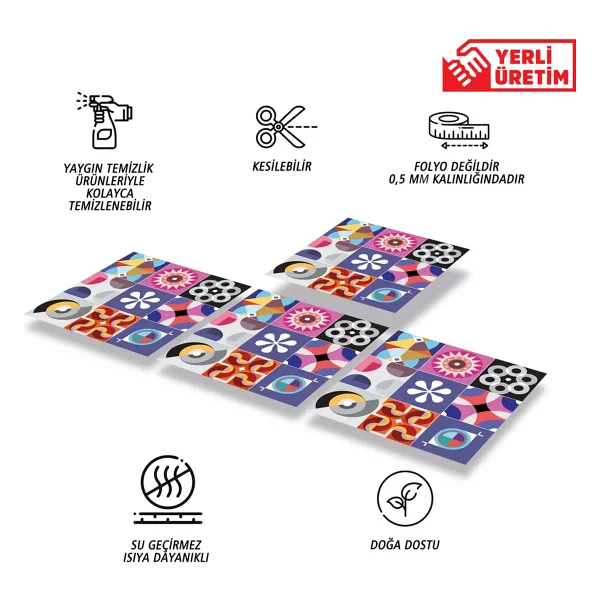 Tink Kendinden Yapışkanlı Şeker Desenli Pvc Karo 30x30 Cm (4 Adet) 0,36 M2 - Görsel 2