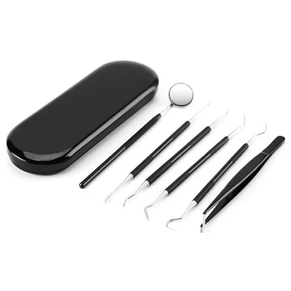 Valkyrie 6 Parca Paslanmaz Celik Metal Kutulu Dis Tartar Temizleme Dental Agiz Bakim Seti - Görsel 2