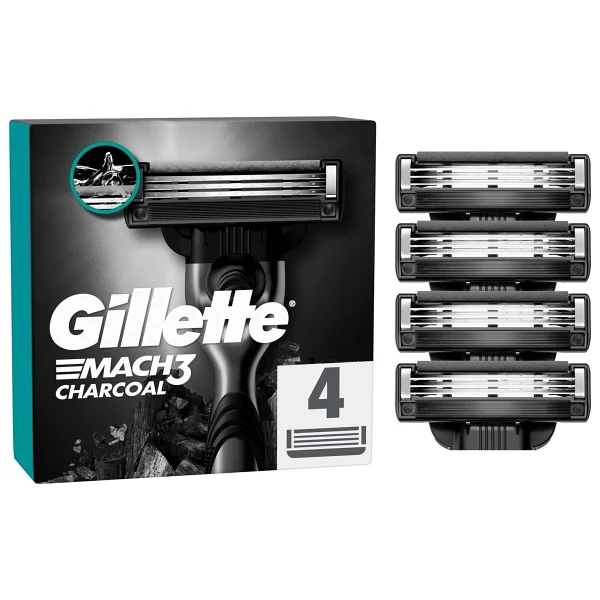 Gillette Mach3 Charcoal 4'lü Yedek Tıraş Bıçağı - Görsel 2