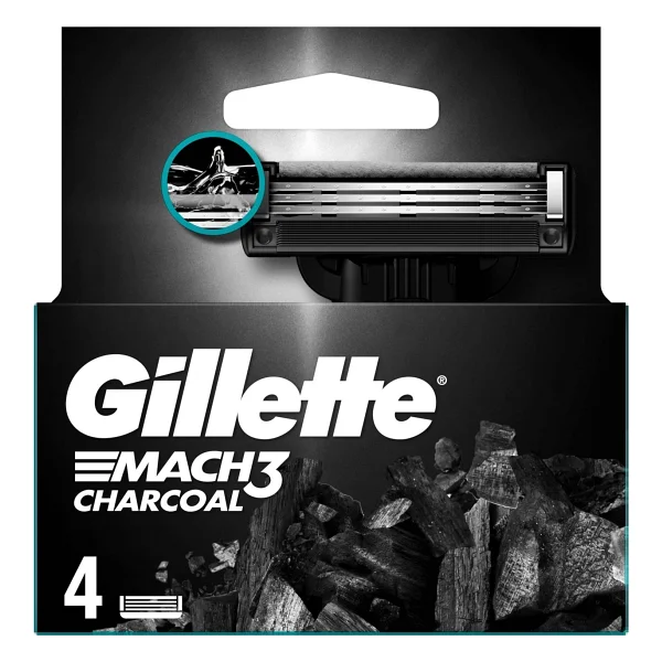 Gillette Mach3 Charcoal 4'lü Yedek Tıraş Bıçağı - Görsel 3