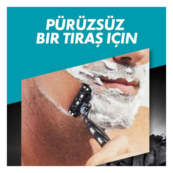 Gillette Mach3 Charcoal 4'lü Yedek Tıraş Bıçağı - Görsel 4