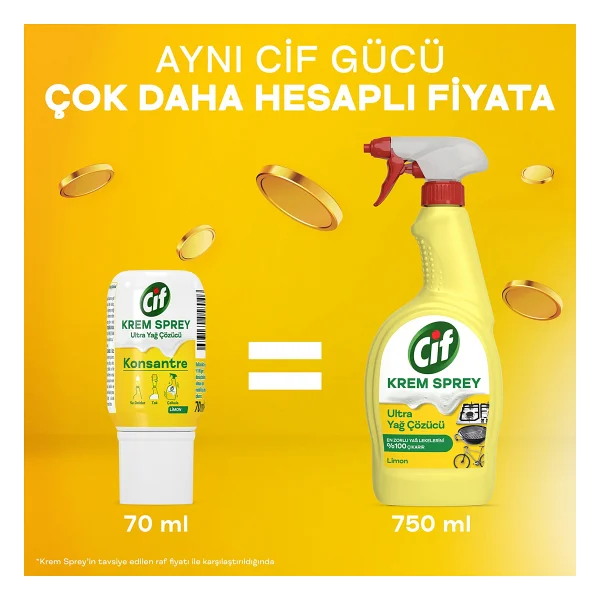 Cif Limon Ultra Yağ Çözücü Konsantre Serum 70 Ml - Görsel 6