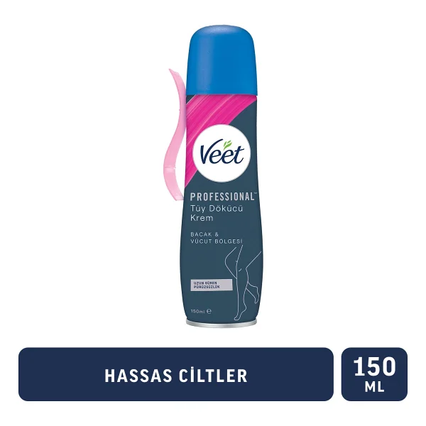 Veet Professional Bacak & Vücut Bölgesi Hassas Ciltler 150 Ml Tüy Dökücü Sprey Krem - Görsel 3