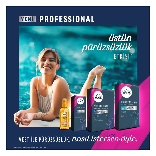 Veet Professional Bacak & Vücut Bölgesi Hassas Ciltler 150 Ml Tüy Dökücü Sprey Krem - Görsel 7