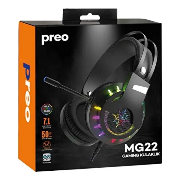 Preo MG22 7.1 RGB Mikrofonlu Kablolu Oyuncu Kulaklığı - Görsel 3