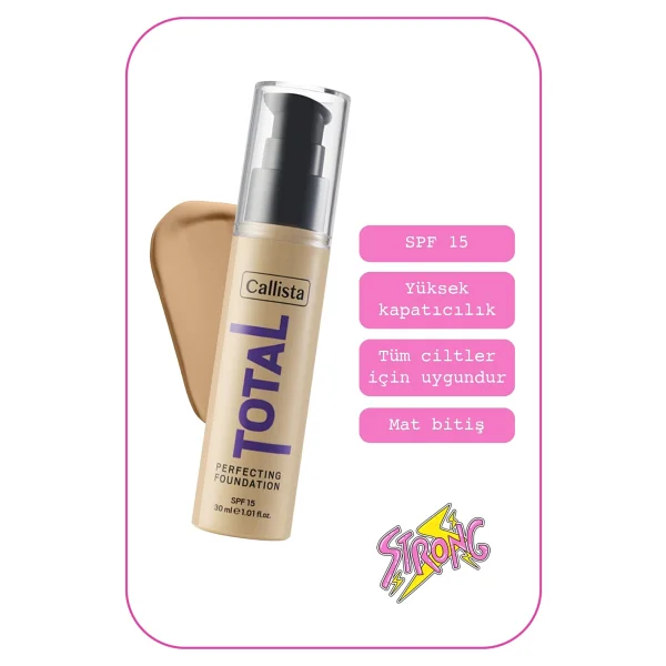 Callista Total Perfecting 240 Honey Beige Fondöten - Görsel 2
