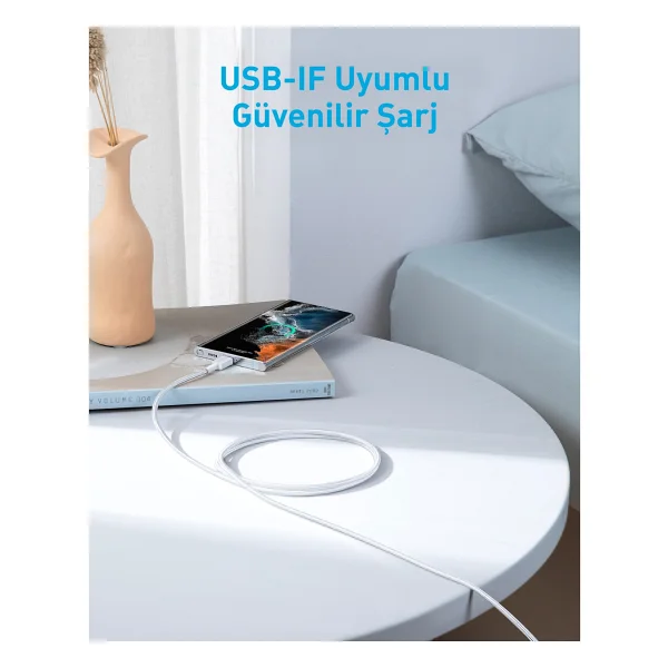 Anker 322 Powerline A81f6 1.8 M Type-C To Type-C Hızlı Şarj Kablosu - Görsel 5
