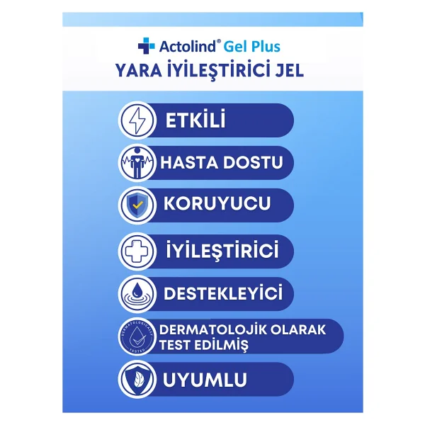 Actolind Gel Plus 50 Ml Yara Iyileştirme Jeli - Görsel 2
