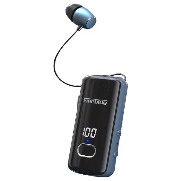 Fineblue F580 Makaralı Mavi Kulak İçi Bluetooth Kulaklik - Görsel 2
