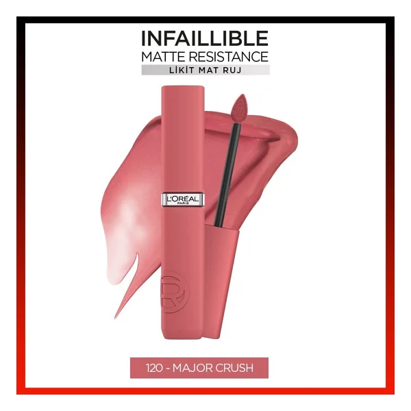 L'oreal Paris Infaillible Matte Resistance 120 Major Crush Likit Ruj - Görsel 2