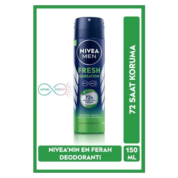 Nivea Men Fresh Sensation 150 ml Erkek Deodorant - Görsel 3