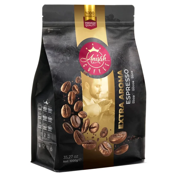 Anisah Coffee Extra Aroma Espresso Çekirdek Kahve 1000gr - 1 Kg - Görsel 3