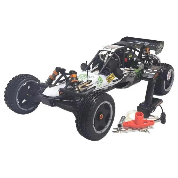Sy Racıng 1/5 Baja 5b 30.5cc Rtr Kurşunsuz Benzinli Uzaktan Kumandalı Rc Arazi Model Araba 80+ Kmh 75CM Uzunluk Offroad Beyaz-Yeşil ( Kullanıma Hazır )