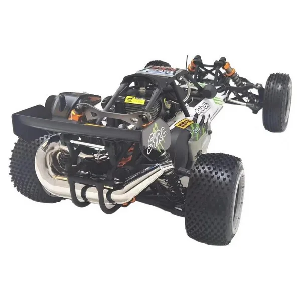 Sy Racıng 1/5 Baja 5b 30.5cc Rtr Kurşunsuz Benzinli Uzaktan Kumandalı Rc Arazi Model Araba 80+ Kmh 75cm Uzunluk Offroad Beyaz-Yeşil ( Kullanıma Hazır ) - Görsel 4