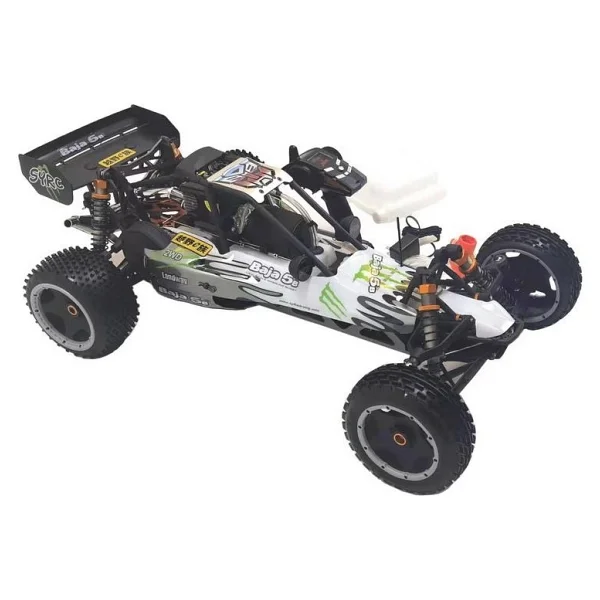 Sy Racıng 1/5 Baja 5b 30.5cc Rtr Kurşunsuz Benzinli Uzaktan Kumandalı Rc Arazi Model Araba 80+ Kmh 75cm Uzunluk Offroad Beyaz-Yeşil ( Kullanıma Hazır ) - Görsel 5