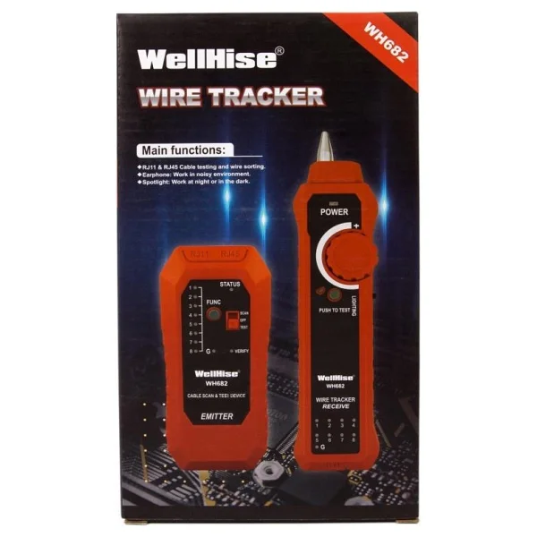 Wellhise Wh682 Kablo Bulucu Kablo Test Cihazı - Görsel 4
