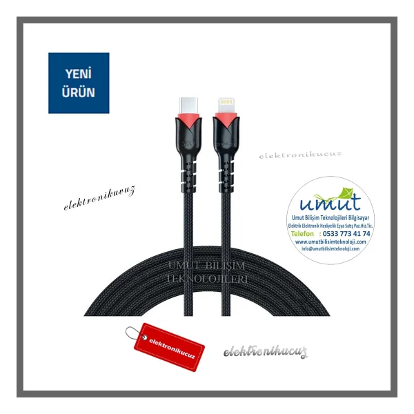 Syrox C130l 1.1 M Type-C To Lightning Hızlı Şarj Kablosu - Görsel 5