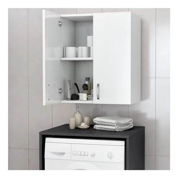 Remaks Makina Üstü Dolap, Banyo Dolabı, Çamaşır Dolabı, Havlu Dolabı - Beyaz - Görsel 6
