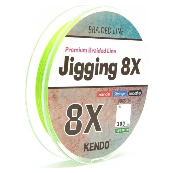 Kendo Jigging 8X Flash 300 m 0.18 mm 11.6 kg Fluo Green İp Misina - Görsel 2
