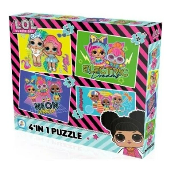 Laço L.O.L. 4'ü 1 Kutuda 6+12+16+25 Parça Puzzle Lol7627 - Görsel 4