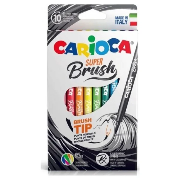 Carioca Süper Brush 10'lu Keçeli Kalem Seti - Görsel 2