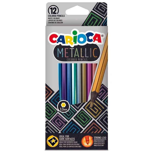 Carioca Metalik 12'li Kuru Boya Seti - Görsel 4