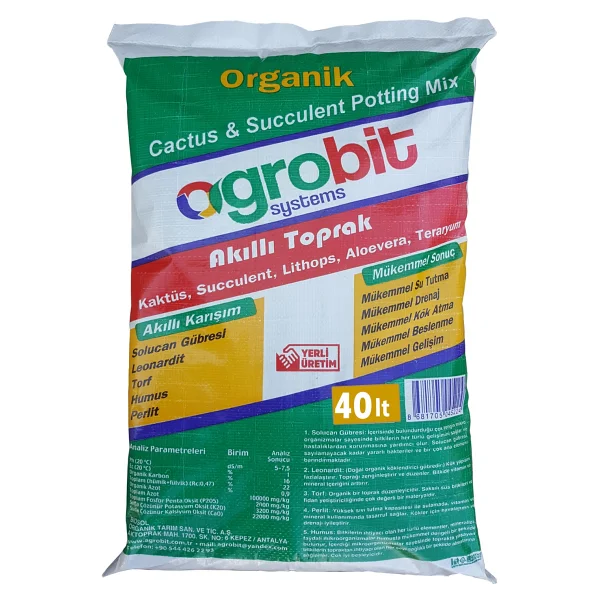Agrobit Akıllı Toprak 40lt Kaktüs Aloevera Lithops Ve Succulent Toprağı Zengin Karışım - Görsel 3