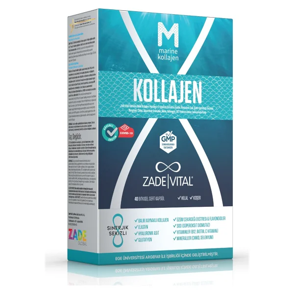Zade Vital Marine Collagen + Hyaluronic Acid 40 Kapsül - Görsel 7